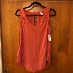 Old Navy Dark Peach V-Neck Sleeveless Top - M